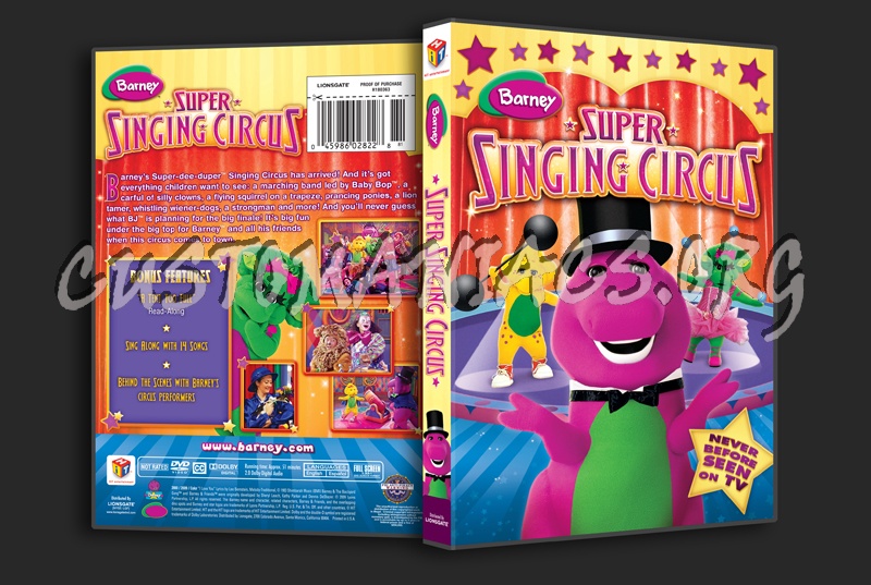 Barney: Super Singing Circus dvd cover