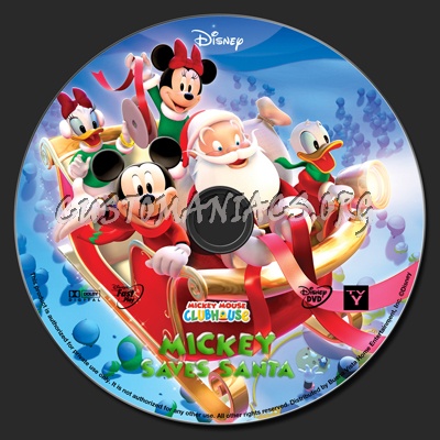 Mickey Mouse Clubhouse Mickey Saves Santa dvd label