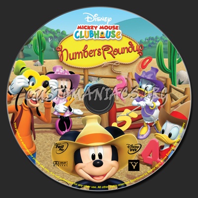 Mickey Mouse Clubhouse Numbers Roundup dvd label