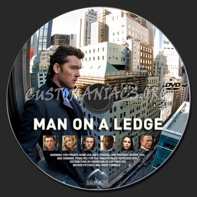 Man On A Ledge dvd label