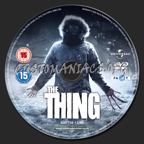 The Thing (2011) dvd label
