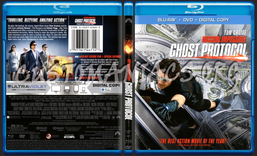 Mission: Impossible - Ghost Protocol blu-ray cover