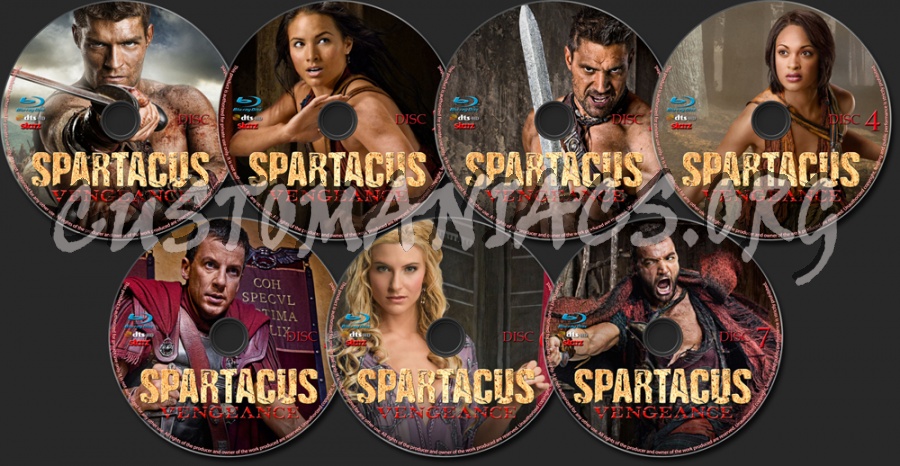 Spartacus - Vengeance blu-ray label