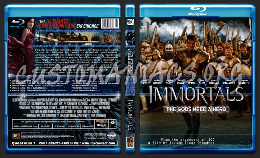 Immortals blu-ray cover