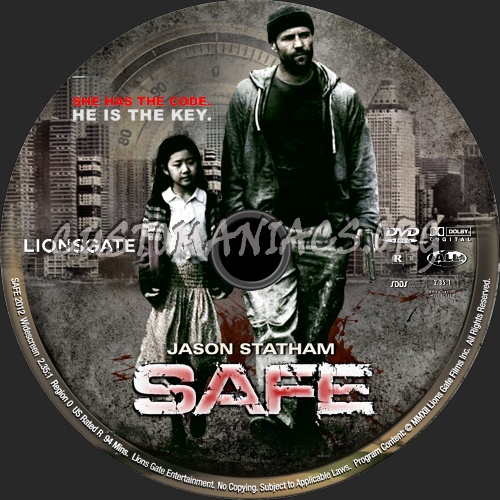 Safe (2012) dvd label