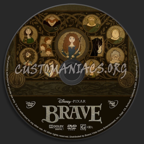 Brave dvd label
