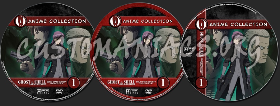 Anime Collection Ghost In The Shell S.A.C Solid State Society Limited Edition dvd label