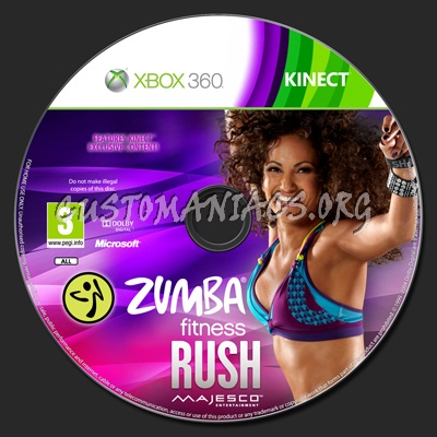 Zumba Fitness Rush dvd label