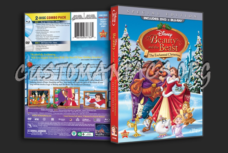 Beauty and the Beast: The Enchanted Christmas dvd cover