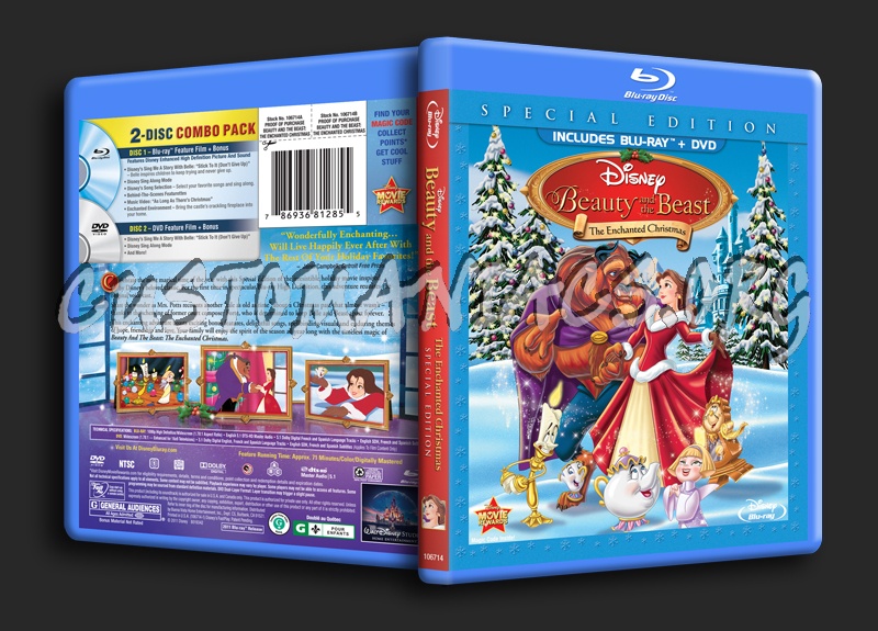 Beauty and the Beast: The Enchanted Christmas blu-ray cover