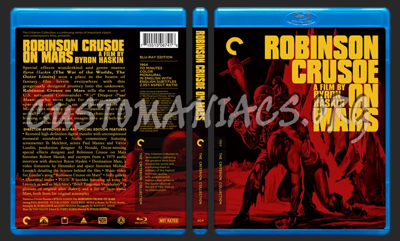 404 - Robinson Crusoe On Mars blu-ray cover