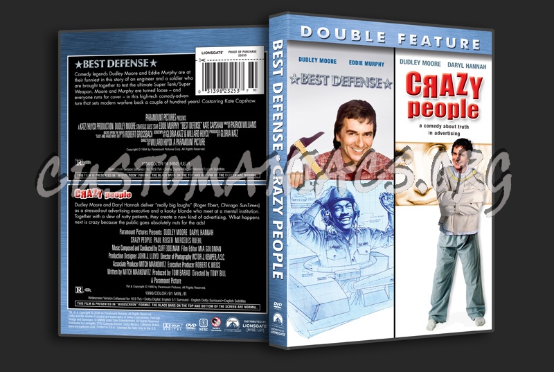 Best Defense / Crazy People dvd cover