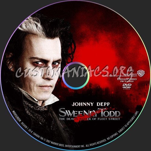 Sweeney Todd dvd label