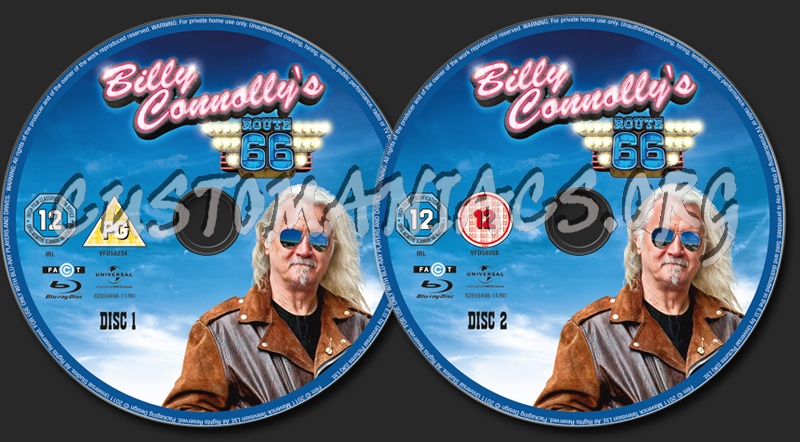 Billy Connolly's Route 66 blu-ray label