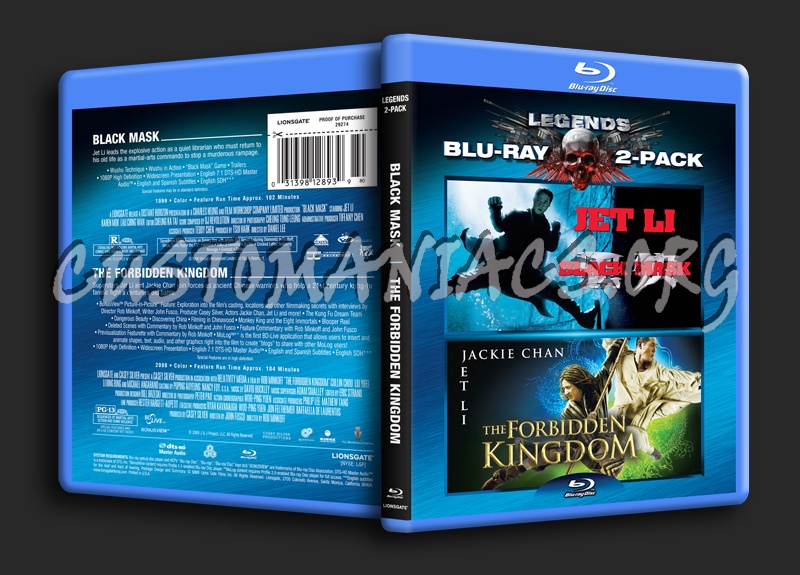 Black Mask / The Forbidden Kingdom blu-ray cover