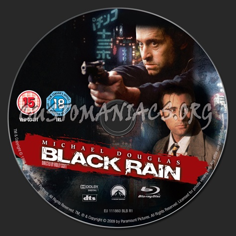 Black Rain blu-ray label