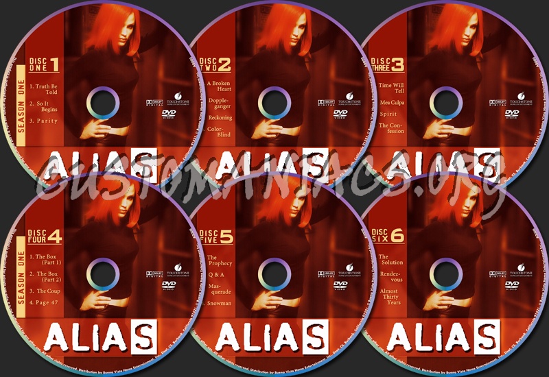 Alias dvd label