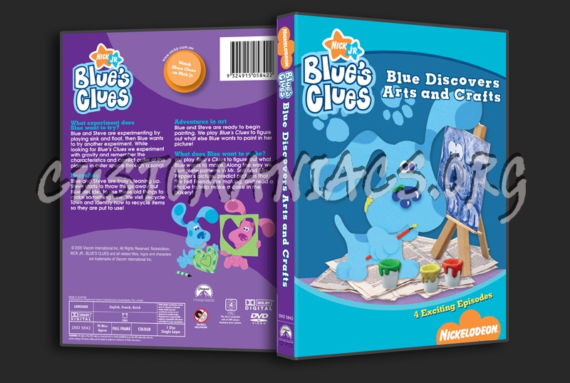 Blue's Clues: Blue Discovers Arts and Crafts dvd cover