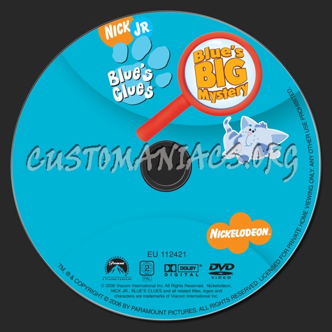 Blue's Clues: Blue's Big Mystery dvd label
