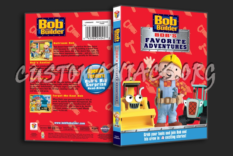 Bob the Builder: Bob's Favorite Adventures dvd cover