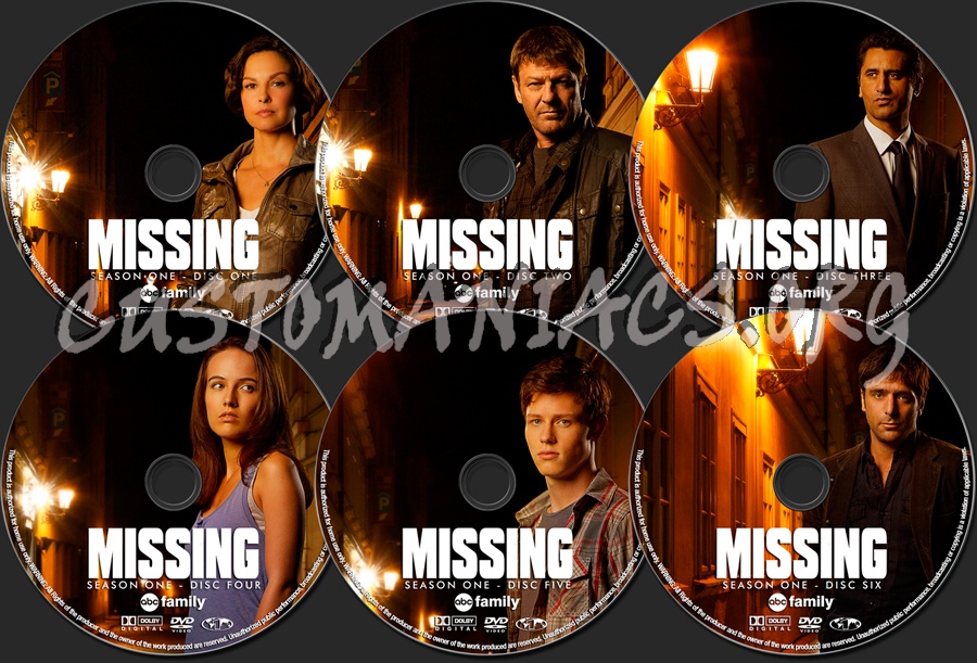 Missing Season One dvd label