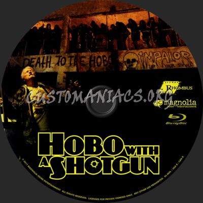 Hobo with a Shotgun blu-ray label