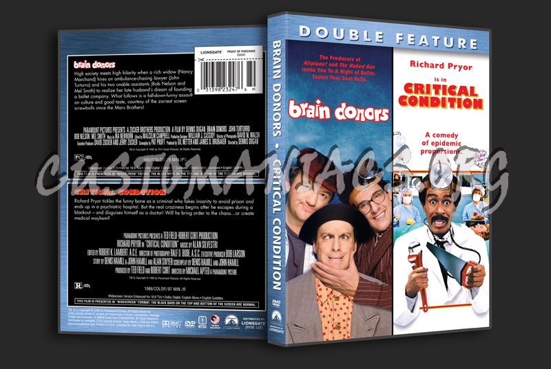 Brain Donors / Critical Condition dvd cover