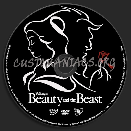Beauty And The Beast dvd label