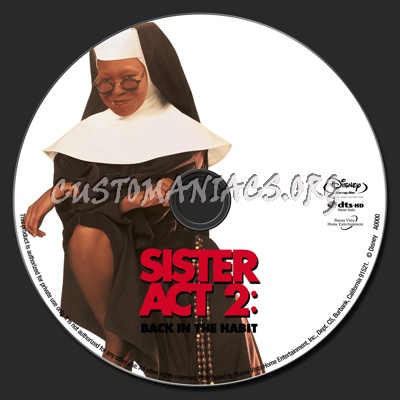 Sister Act 2 blu-ray label