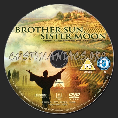 Brother Sun, Sister Moon dvd label