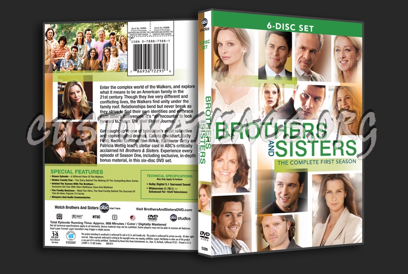 Brothers and Sisters Season 1 dvd cover