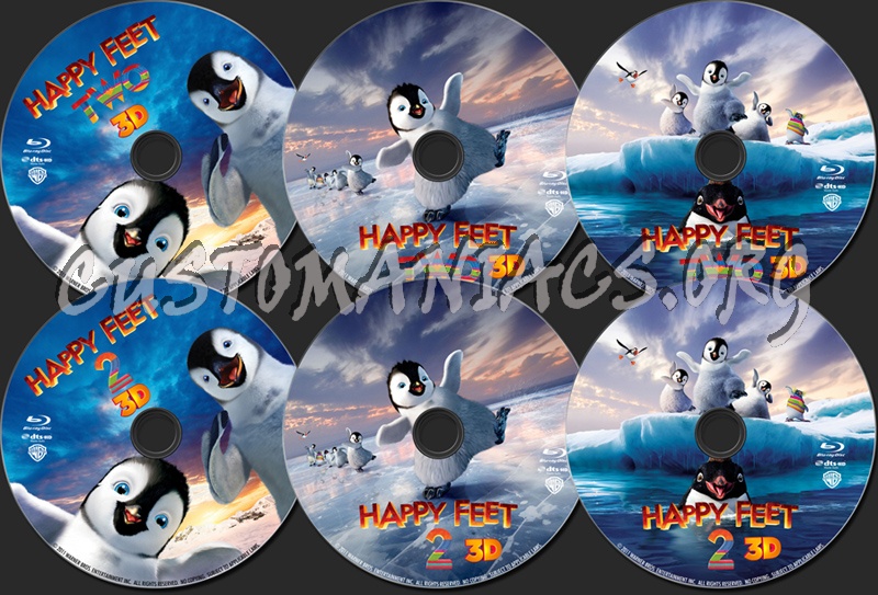 Happy Feet 2 (3D) blu-ray label