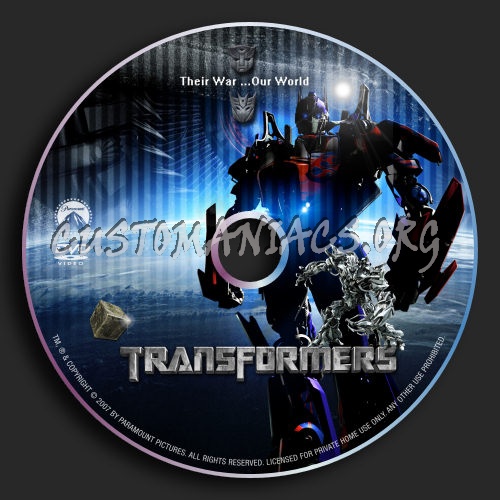 Transformers dvd label