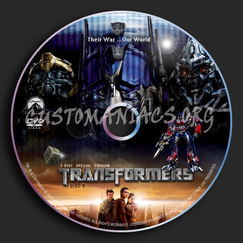 Transformers 2 Disc SE dvd label