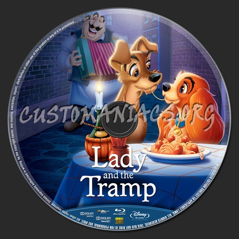 Lady and the Tramp blu-ray label