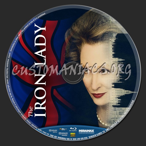 The Iron Lady blu-ray label