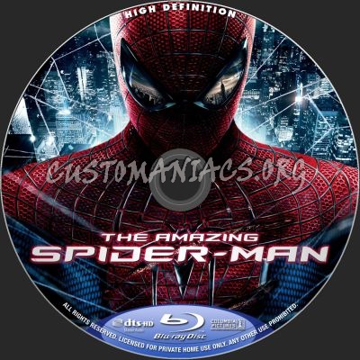 The Amazing Spider-Man blu-ray label