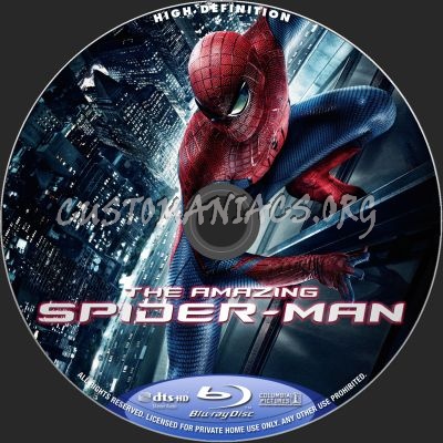 The Amazing Spider-Man blu-ray label