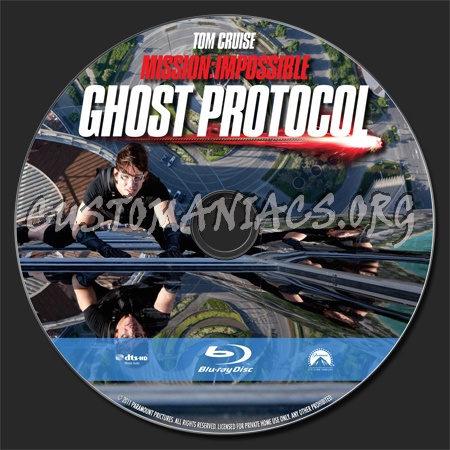 Mission Impossible: Ghost Protocol blu-ray label