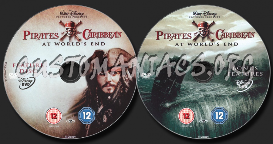 Pirates of the Caribbean At World's End dvd label