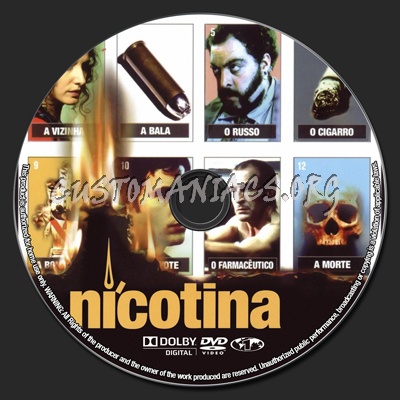 Nicotina dvd label