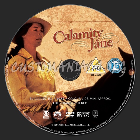 Calamity Jane dvd label