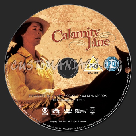 Calamity Jane dvd label