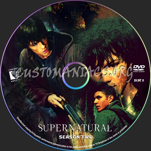 Supernatural S2 e5-8 dvd label