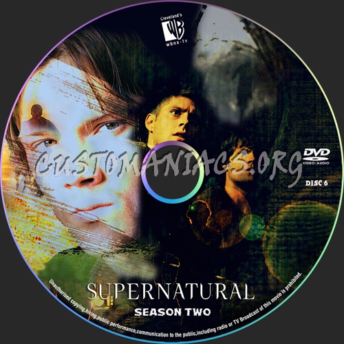 Supernatural S2 e5-8 dvd label