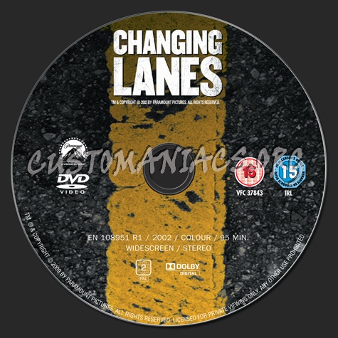 Changing Lanes dvd label