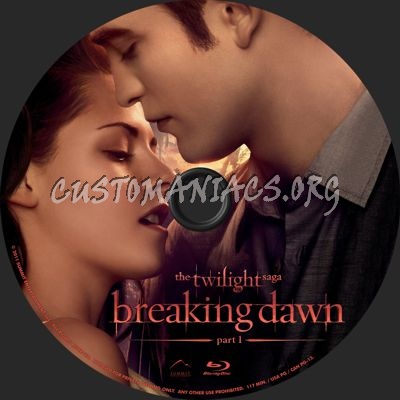 The Twilight Saga - Breaking Dawn Part 1 blu-ray label