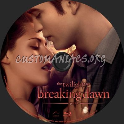 The Twilight Saga - Breaking Dawn Part 1 blu-ray label