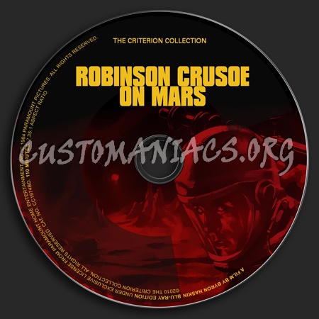 404 - Robinson Crusoe On Mars dvd label