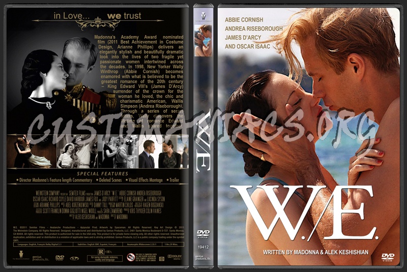 W.E. dvd cover